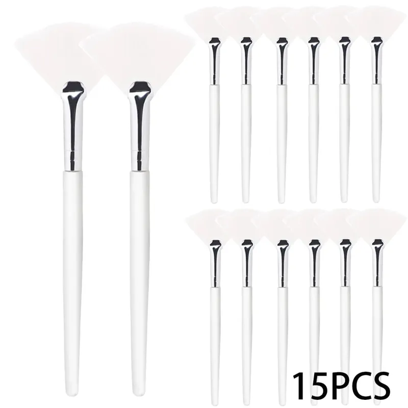 3/9/15 Pieces Facial Fan Mask Brushes Soft Mask Brush Applicator Esthetician Facial Mask Brushes For Women Girls Cosmetic Tools