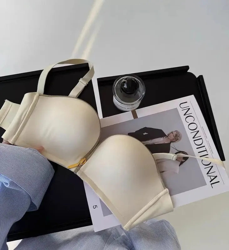 Sexy Beauty Back Zipper Push-Up Bra Small Breast Enhancement Comfortable No Underwire Lingerie for Women