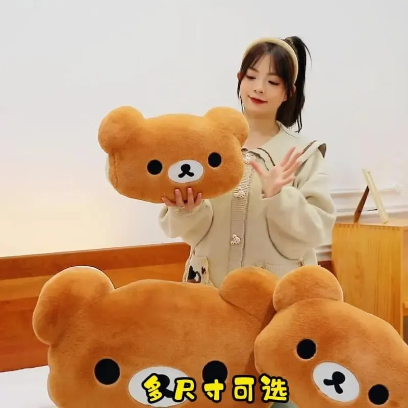 Best-Selling 40cm Kawaii Rilakkuma Plush Warm Hand Pillow Cartoon Bear Peluche Stuffed Toy Desk Decoration Item Cute Gift Toys