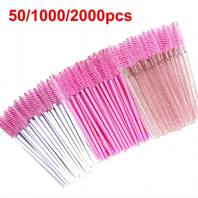 Wholesale 50/1000/2000pcs Spoolies Brush Mascara Wands Wholesale Eyebrow Lash Cleaning Brushes Applicator Makeup Tools Eyelash — image 4