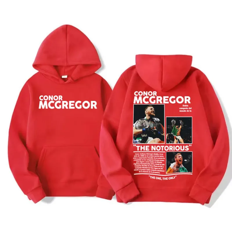 Conor Mcgregor The Notorious Merch Hoodies Men's Clothes Harajuku Cool High Street Sweatshirt Long Sleeve Loose Oversized Hoodie