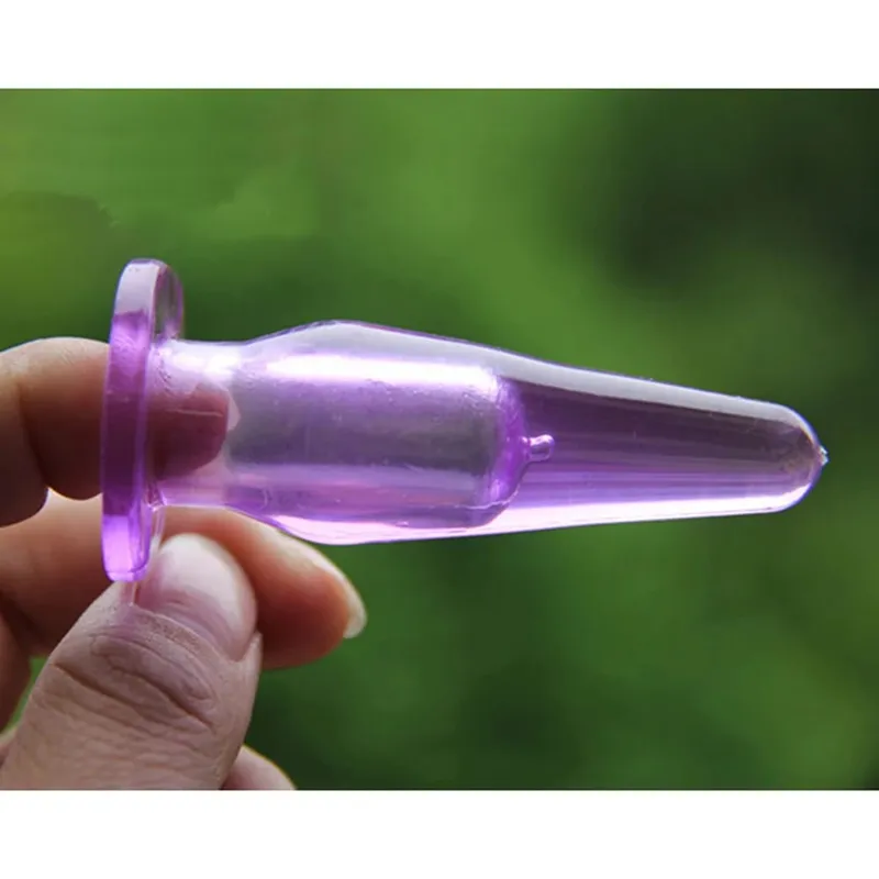 Tiny Anal Plug Finger Sleeve Sex Toys Anus Stopper Butt Plug Jelly Waterproof Beginner First Try Product Couples Lover Games