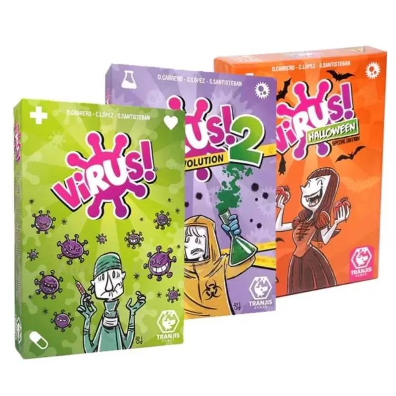 2026 Family Strategy Card Game Set Virus Series 1&2 & Halloween Adult Party Board Game Youth Group Interactive Entertainment