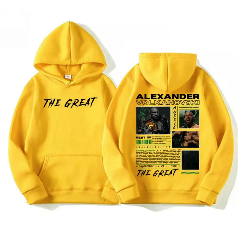 Alexander Volkanovski The Great Vintage Graphic Hoodies Men's Fashion Violence Aesthetic Sweatshirt Fleece Long Sleeve Pullovers