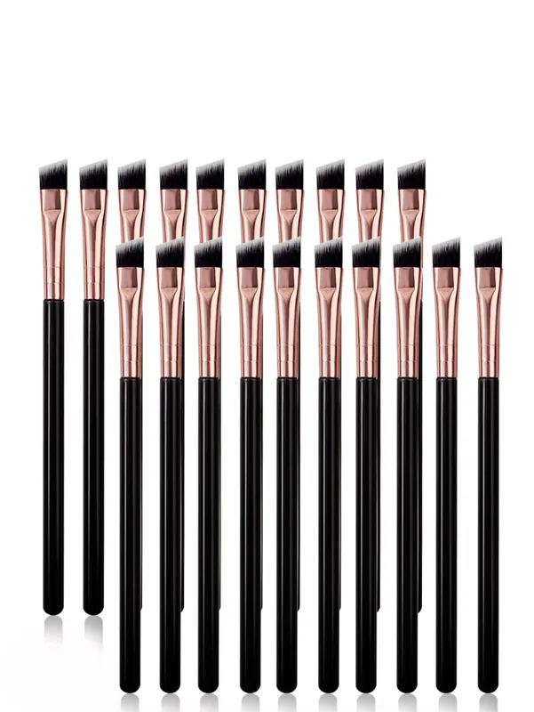 6/10/20/30PCS Ultra-Thin and Ultra-Fine Eyeliner Brush Angled Eyebrow Brush Eyelid Detail Brush Portable Eye Makeup Tool