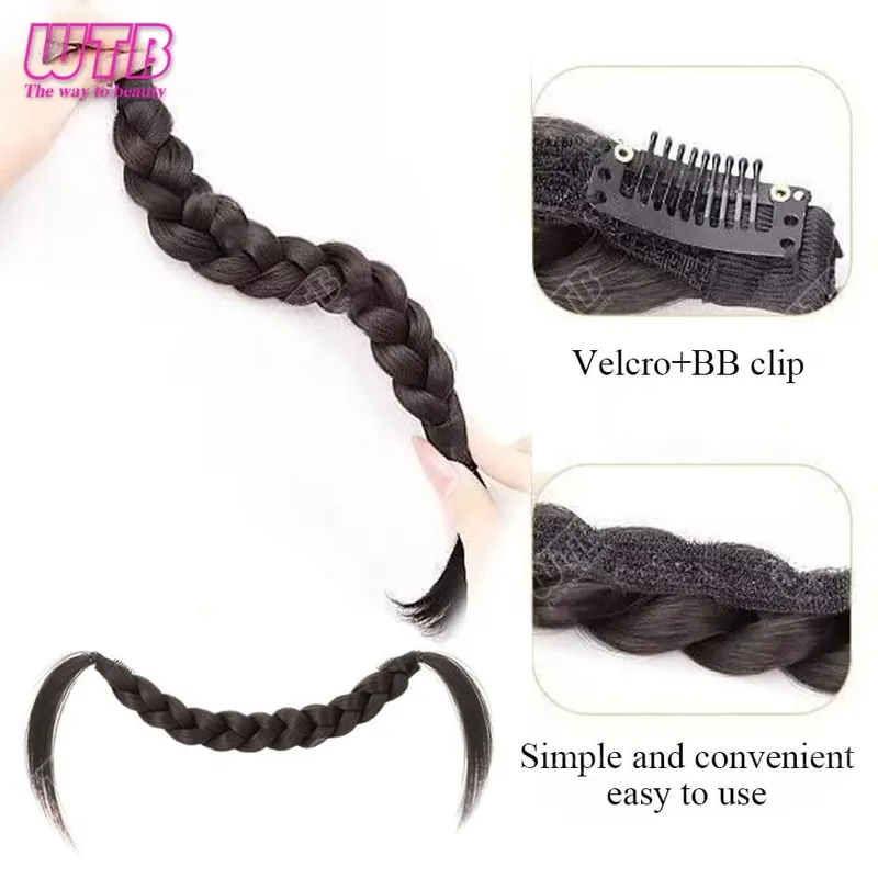 Synthetic Hair Accessories Wig Hair Accessories Cute Headdress Natural Fluffy Braided Modeling Dress up Fake Braids Wig