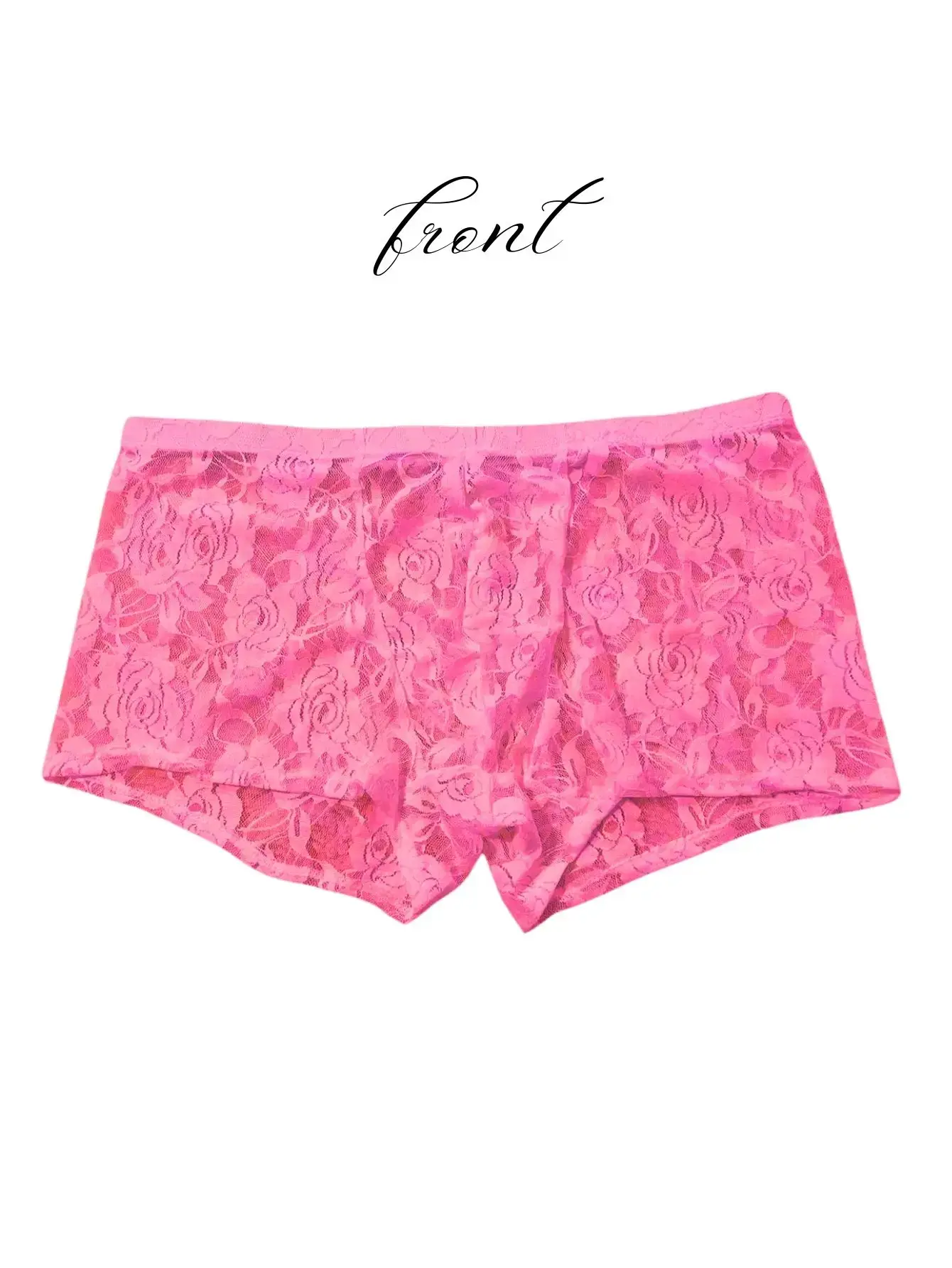 1 pieza de bordado de encaje sexy de nuevo diseño de moda para hombres, ropa interior de esquina plana de encaje transparente de alta elasticidad, sexy, seda de hielo 3256811662670417