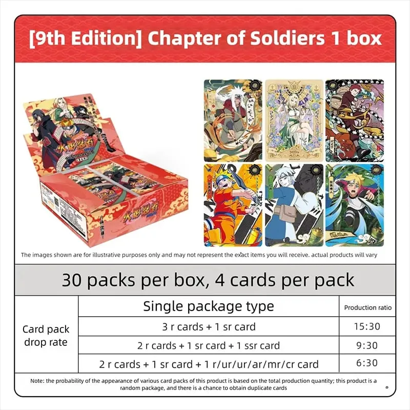 Kayou Genuine Naruto Cards Booster Pack Sasuke Flash Collection Card Anime Figure Toy Gift For Kids Birthday Christmas