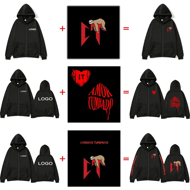 Nako - customize na Naka - print na Lalaki Babae Zipper Up Hoodie Maluwag na Kaswal na Damit Fashion Long Sleeve Hooded Pullover Personality Sweatshirt — image 6