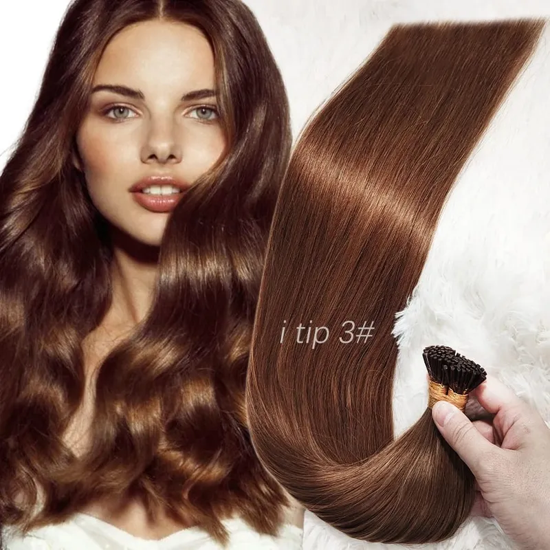 I Tip Human Hair Extensions 50g Straight Fusion Hair 30Inch Keratin Capsule Original Real Natural Hair Blonde Color