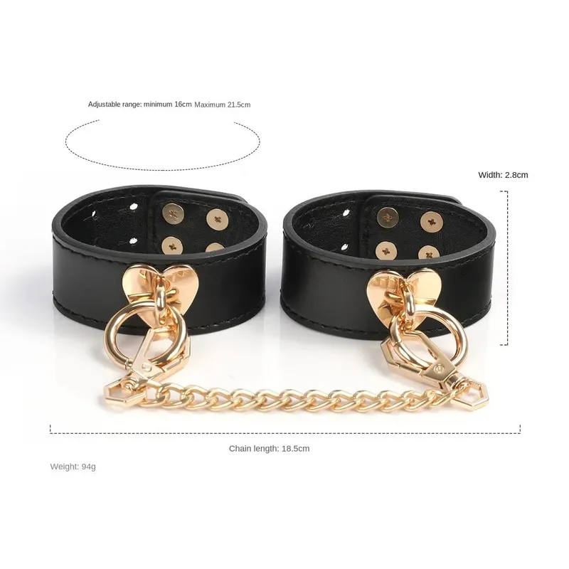 Slave Roleplay Set Leather Handcuffs Ankle Cuffs Ball Gag Mask Whip Collar Leash Sex Toys for Women Couples BDSM Bondage Kit