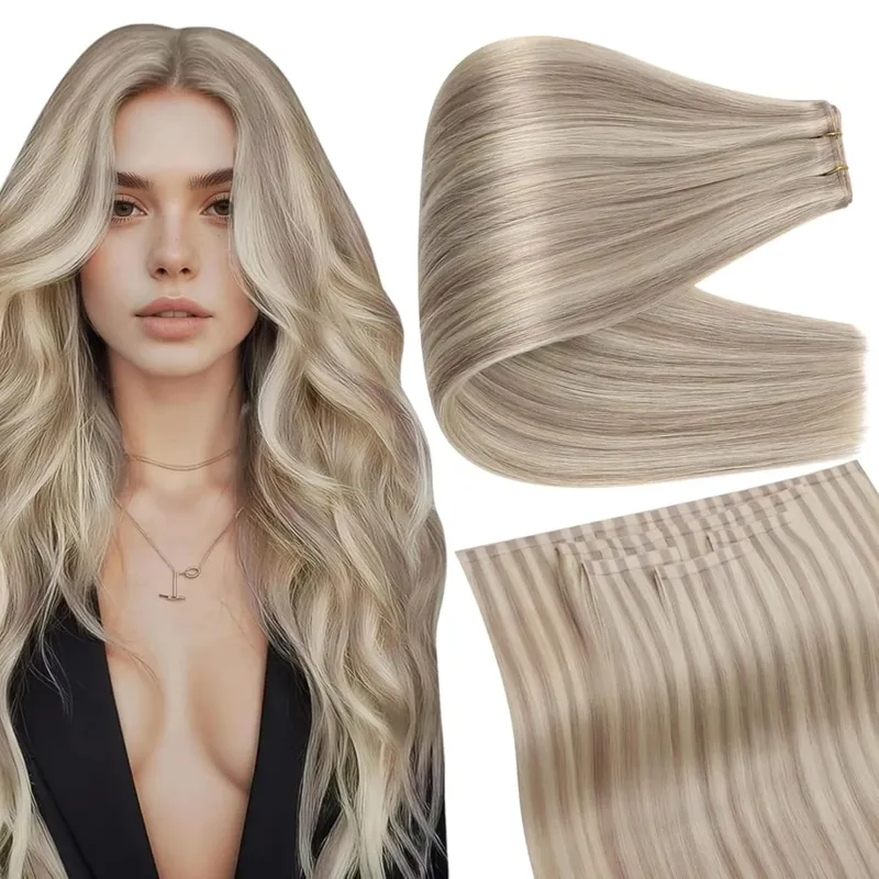 Full Shine Butterfly Weft Hair Extensions Pu Holes Weft Hair Extensions 100G 5Pcs Seamless Fit Full Head Add Length