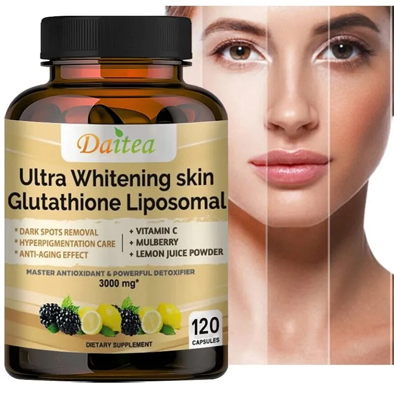Liposome Glutathione with Vitamin C Helps Detoxify Whiten Skin and Antioxidant Anti-aging
