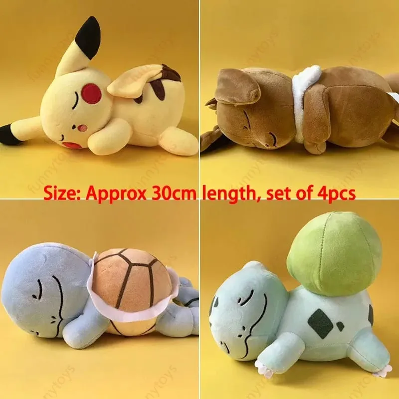 Pokémon Plush Sleeping Position Pillow Leafeon Espeon Sylveon Furret Cubone Scorbunny Bulbasaur Squirtle Soft Stuffed Cushion