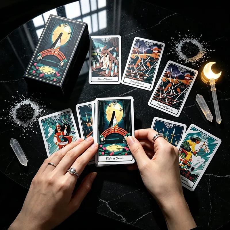 Hot-selling Tarot Cards A 78 Deck English Visions Divination Edition Borad Playing Games，Halloween and Christmas Games