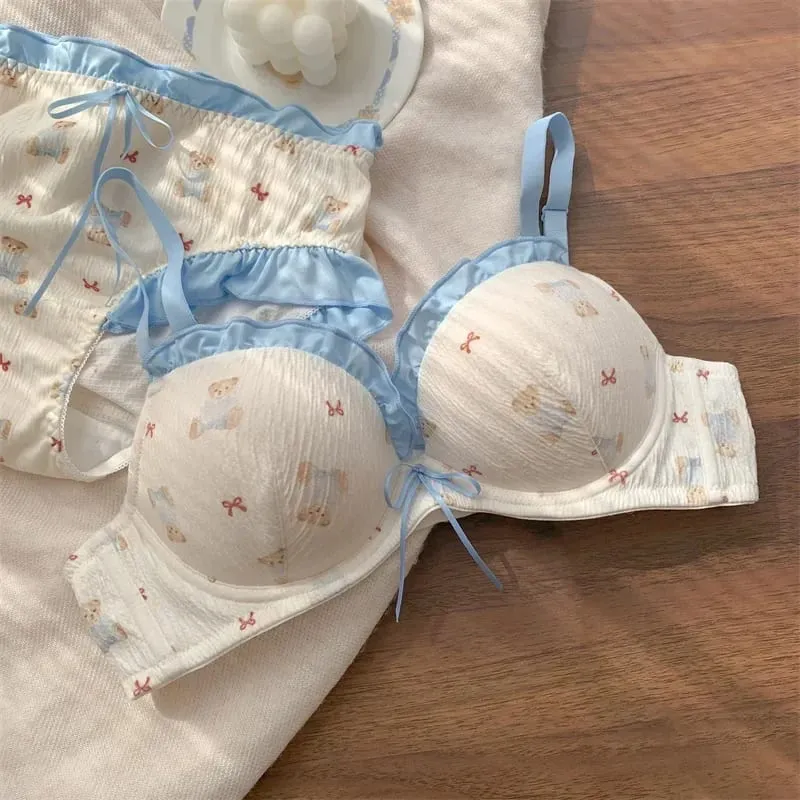 Japanese Style Push Up Bra & Panty Set for Women - Cute Lingerie to Enhance Small Bust
