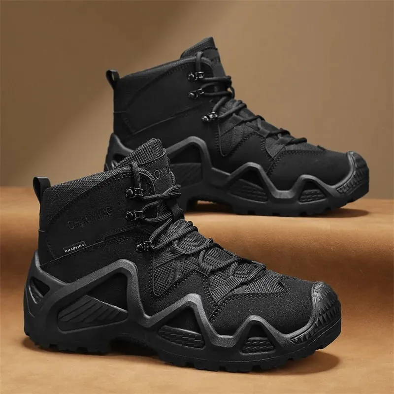 Outdoor Men's Hiking Shoes Non Slip Men Sneakers Lace Up High Top Casual Shoes Mesh Shoes for Men High Quality Zapatillas Hombre