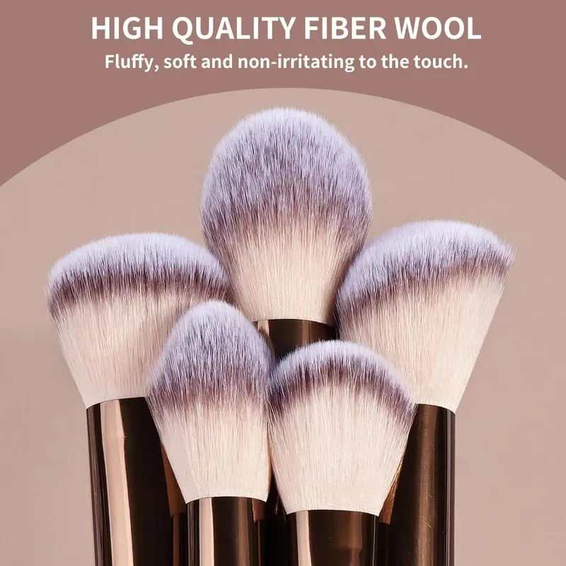 13 Pcs Makeup Brush Set Full Kit Foundation Powder Blush Eyeshadow Eyebrow Brushes Highlighter Concealer Lip Brush with Makeup