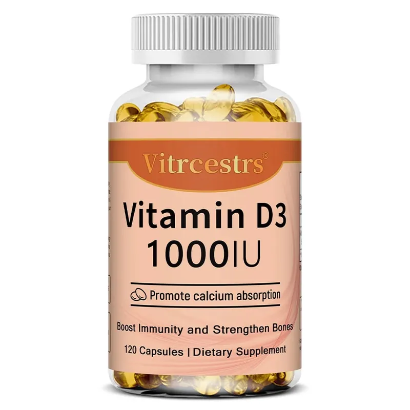 Vitamin D3 1000iu for Immune Support Healthy Muscle Function and Bone Health - Non-GMO Gluten Free 120 Vegetable Capsules