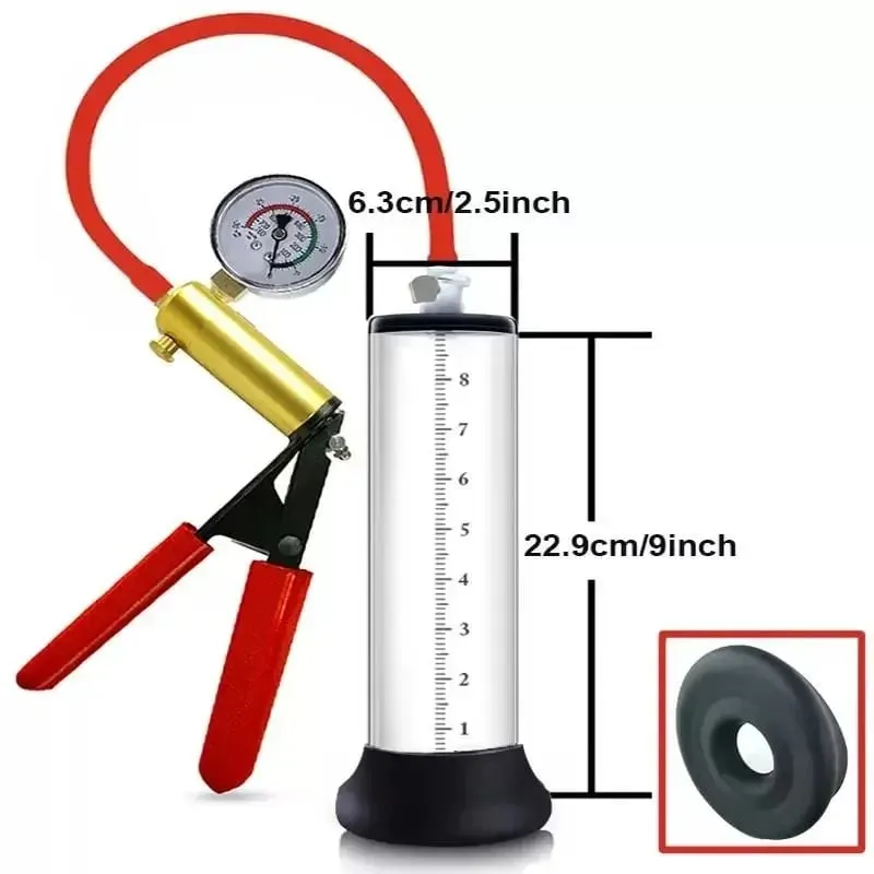 Electric Penis Vacuum Pump with Digital Display Male Enlargement Extender Trainer Rechargeable Adult Masturbation Sex Toy
