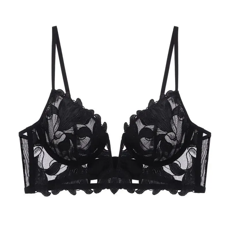 Women Lace Lingerie Set Elegant Sexy Bra Set See Through Underwear Ventilate Ladies Bra and Panty Set