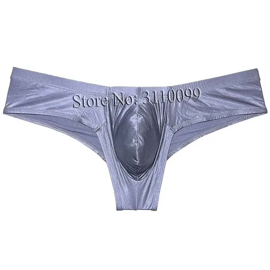 Cuecas boxer masculinas de seda brilhante mini biquíni melhoram bolsa boxers de biquíni — image 6