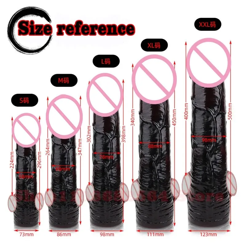 ขนาดใหญ่XXL 50ซม.X 10.5ซม.สมจริงDildoซิลิโคนGladiatorอวัยวะเพศชายของเล่นผู้หญิงG-Spot Masturbationผู้ใหญ่Dick Thickenสัตว์อวัยวะเพศชาย