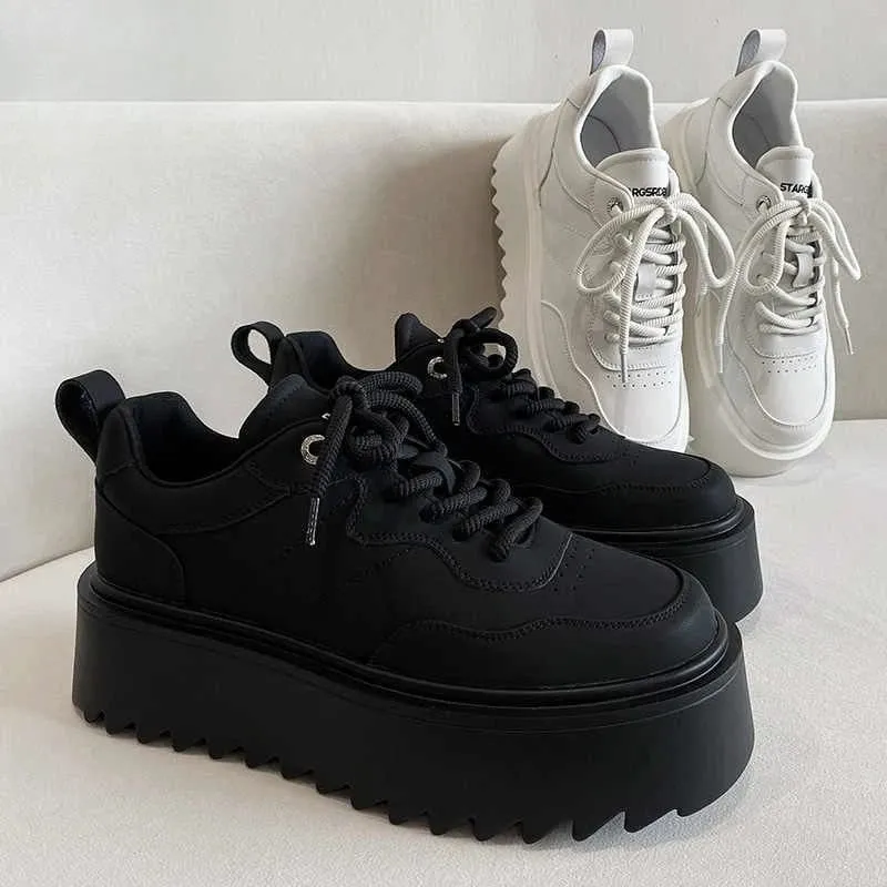 2026 Fashion Chunky Sneakers Men Non-Slip Casual Sports Shoes Loafers Wear-resistant All-match Thick Bottom White Shoes for Men