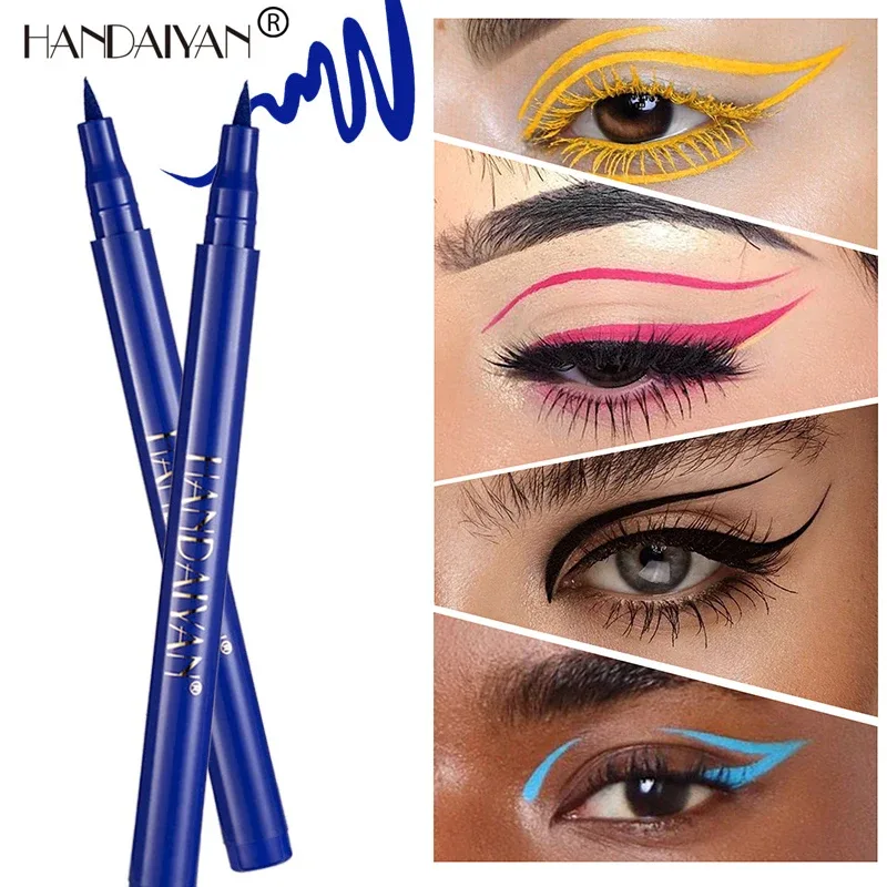 12 Colors Black Purple Liquid Eyeliner Pen Waterproof Big Eyes Makeup Smooth Quick-drying Matte Eye Liner Women Cosmetics Beauty