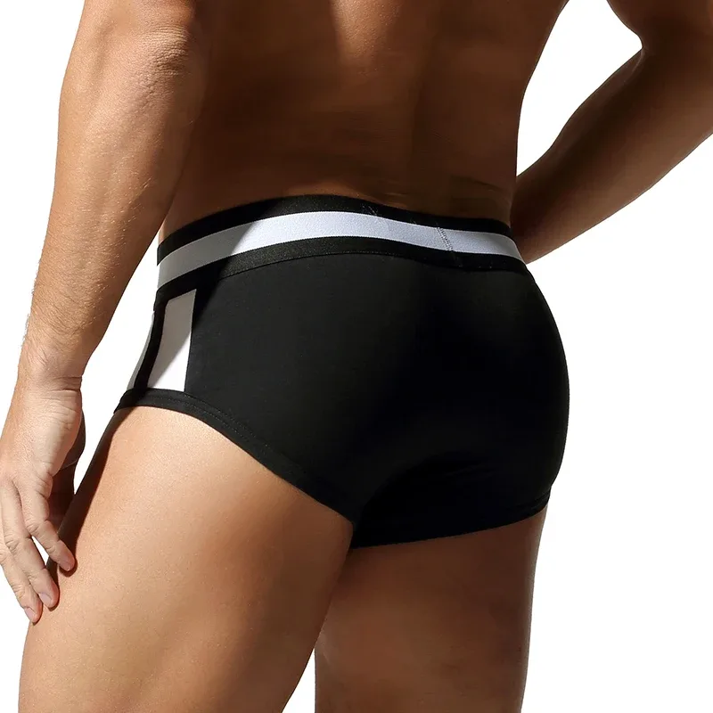 Men's Triangle Underwear, Tight Fitting, Low Waist, Color Blocking, Sexy, Youthful, Breathable and Comfortable