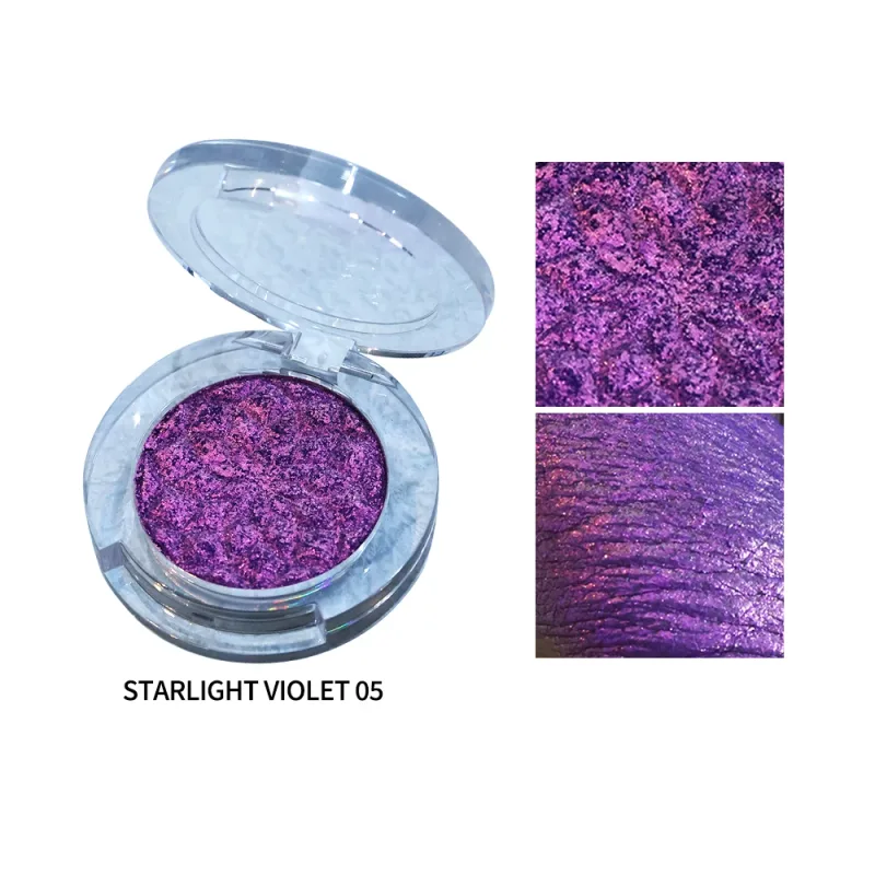 Chameleon Eye Palette Eyeshadow Palette - Customizable Duochrome Pressed Eyeshadow Set Glitter Infused Pearlescent Finish Pri