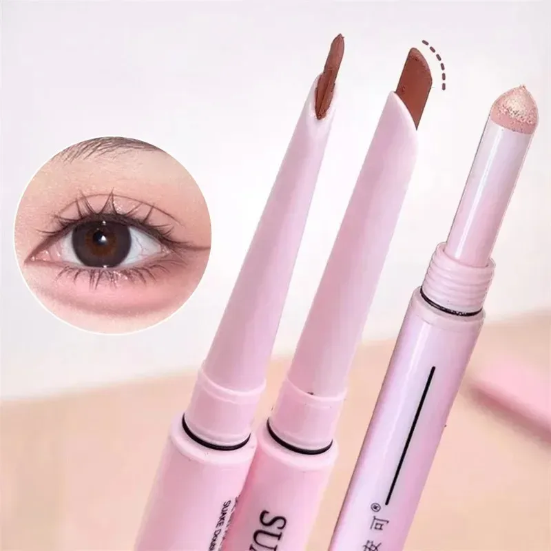 Double-end Lying Silkworm Eyeliner Pencil Glitter Matte Aegyo Sal Pen Brightening Cream Highlight Shadow Pen Contour Eye Makeup