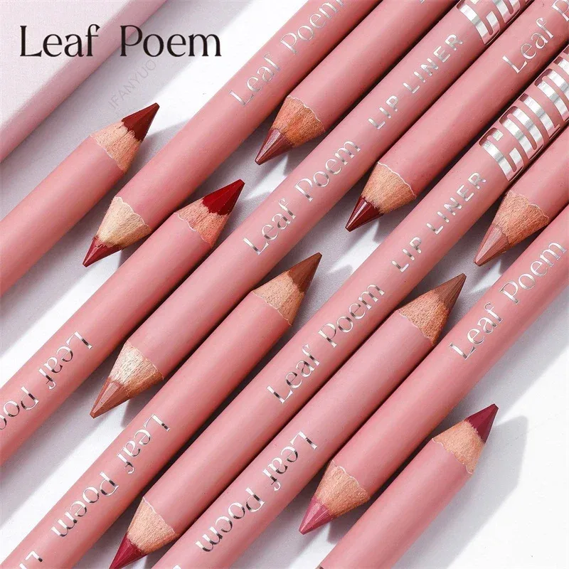 Delineador de labios mate resistente al agua de 12 colores, delineador de labios duradero a prueba de manchas, fórmula sin transferencia, maquillaje de lápiz labial de contorno preciso