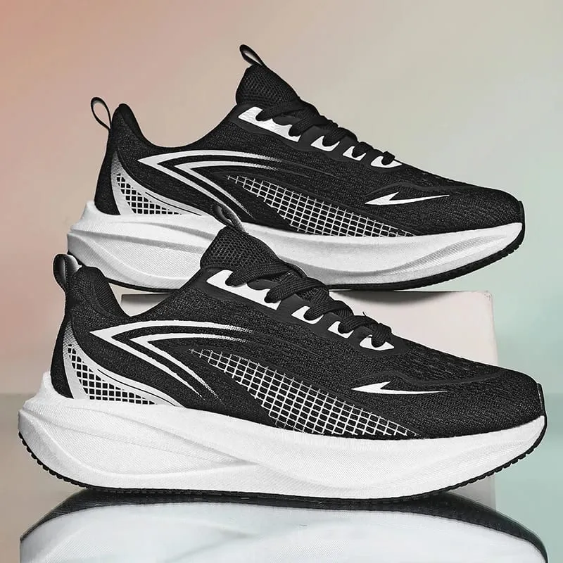 Men Sports Speciality Running Shoes Carbon Board Marathon Breathable Lightweight Women's Comfortable Athletic Nonskid Sneakers