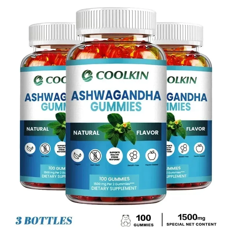 Ashwagandha Gummies - Enhance Physical Strength and Endurance Relieve Stress and Anxiety Improve Sleep Quality Antioxidant