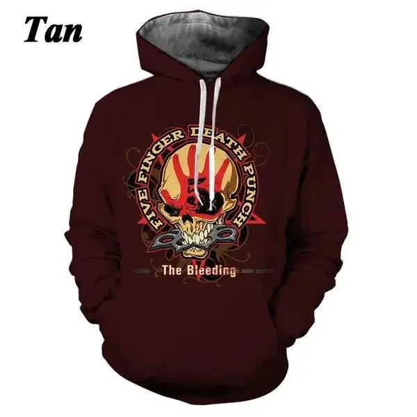 Men's and Women's Five Finger Death Punch Hoodies 3D Printing Casual Autumn Winter Sweatshirts Hip-hop Rock Hoodie — image 23