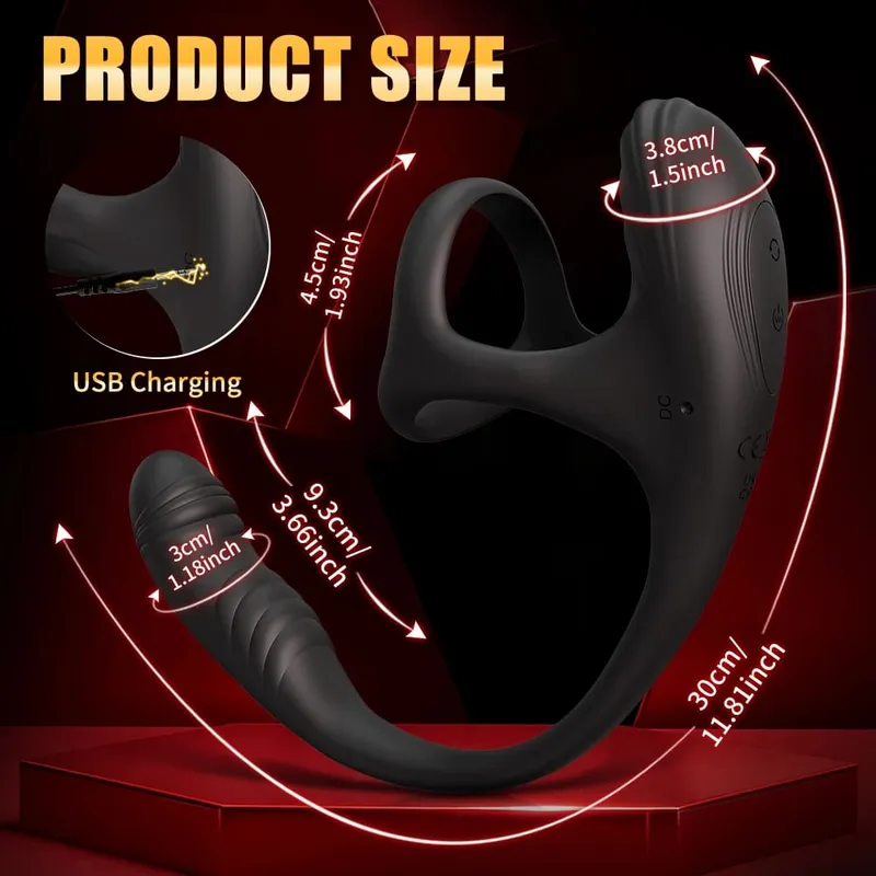 Vibrating Butt Plug Prostate Massager APP Control Cock Ring Penis Ring Sex Toys for Men Couples Adult 18+ — image 6