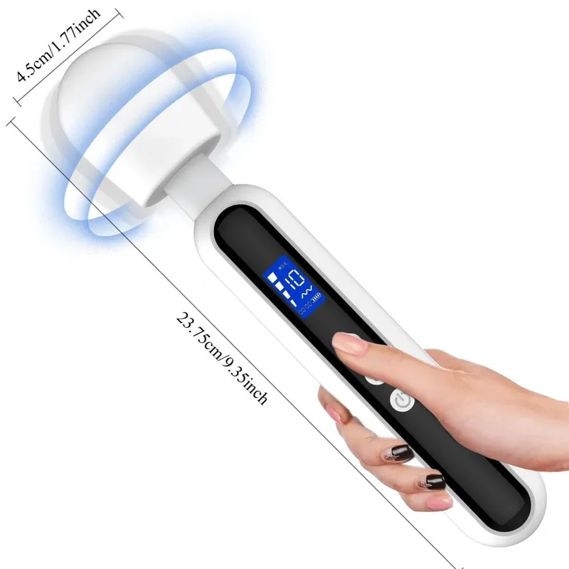 Vibromasseur AV puissant pour femmes, baguette magique, stimulateur de Clitoris du point G avec affichage LED, masseur de Muscles, masturbateur, jouet sexuel pour adulte