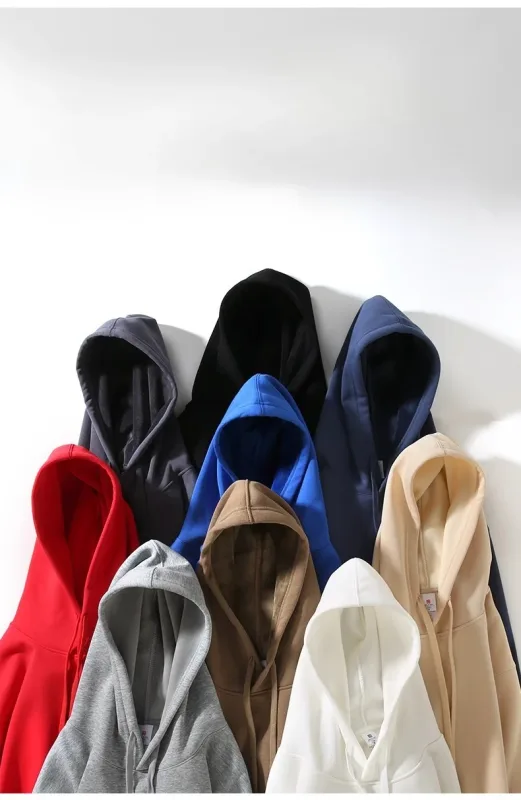 Customized Your Brand Logo DIY Design 600GSM Mens Hoodies High-quality Women Sweatshirt Solid Color Cotton Loose Streetwear