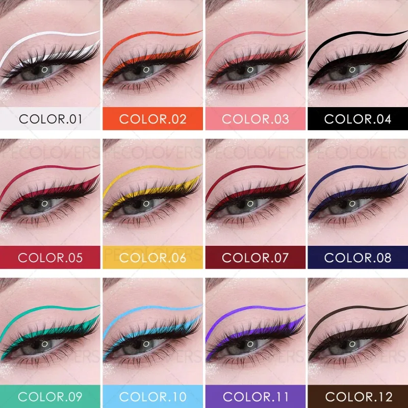 1 Pc Smooth Glide Liquid Eyeliner Pen - Waterproof Long-lasting Ultra-Fine Tip Water Eye Liner Pen Precision Slide Smudge-Proof