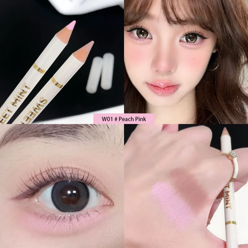 Double-Ended Aegyo Sal Brighten Lying Silkworm Pencil Nude Pink Natural Shadow Under Eye Highlight Makeup Matte Beige Eye Pencil