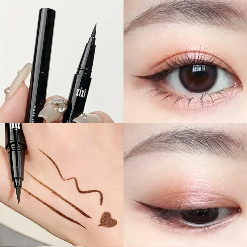 2 Colors Eye Makeup Liquid Eyeliner Long Lasting Waterproof and Non Fading Beauty Make Up Tools Quick Dry Non Halo Dye Eyeliner