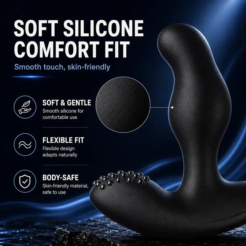 Male 360° Rotating Prostate Massager 16-Vibration Modes Gay Perineal Stimulator Remote Control Anal Plug Sex Toys for Men