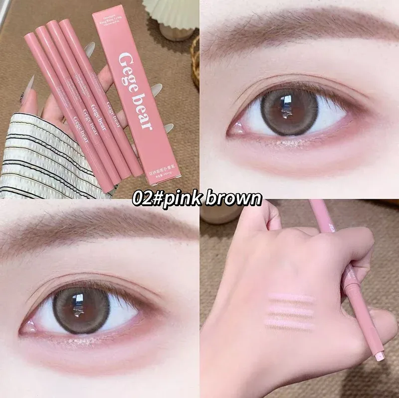 Gege Bear Dual-Tone Silkworm Pen 2-in-1 Highlight & Shadow for Natural Long-lasting and 3D Effec Friendly to Beginners