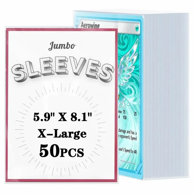 Jumbo Cards Sleeves L Xl Large Size Transparent Card Holder Protector For Tcg Mtg Game Sport Cards Oversized Trading Card Photo