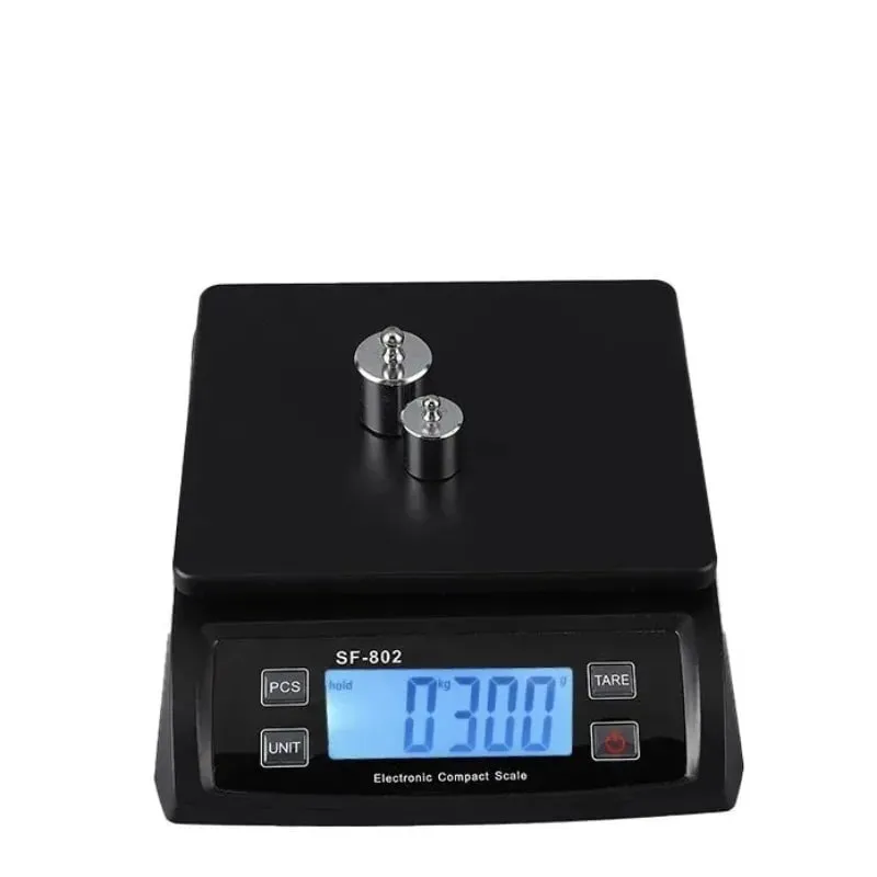 30kg/1g Digital Kitchen Food Scale 1g Precision LCD Display Electronic Balance Stainless Steel Platform Tare Function for Baking