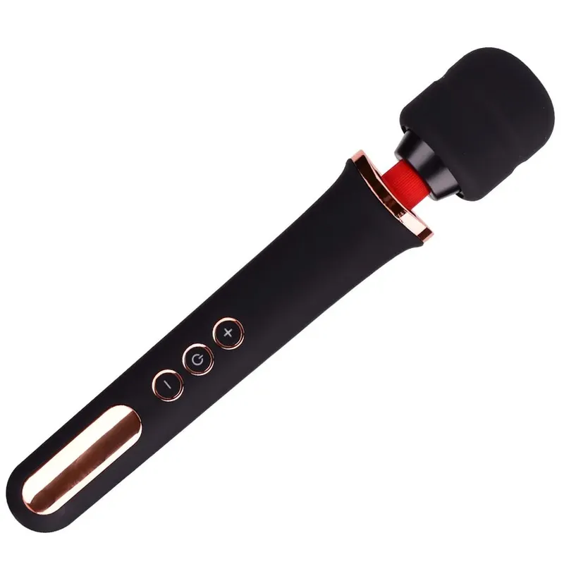 10 ความเร็วที่มีประสิทธิภาพไร้สายแบบใช้มือถือ Magic Wand Vibrator สำหรับผู้หญิง Big Vibrator เครื่องนวดสำหรับ G Spot Clitoris Stimulator Sex Toy