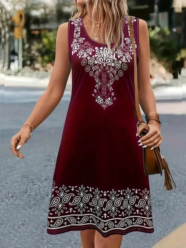 Moda Kolsuz 3D Baskılı Kadın Mini Elbiseler Yaz O-Boyun Sokak Kadın Gevşek Elbise Gündelik Elbise Y2k Bayan Giysileri Tops