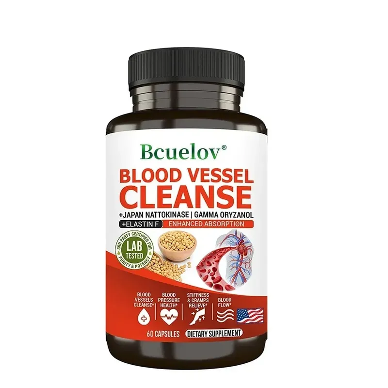 Nattokinase Capsules - Supports Heart and Circulatory Health Helps Maintain Daily Health Vegan and Gluten-Free