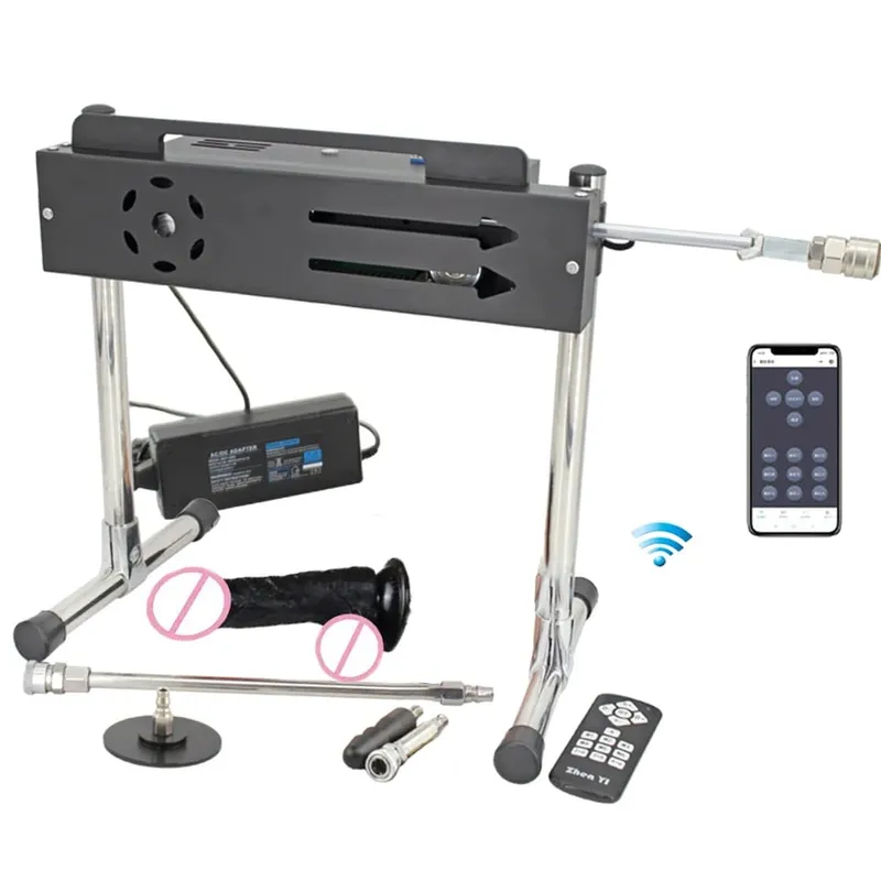 200W Super Powerful Stroke 1-15cm Automatic Masturbation Machine with Dildo Attachments Support Three Controllers Sex Machines